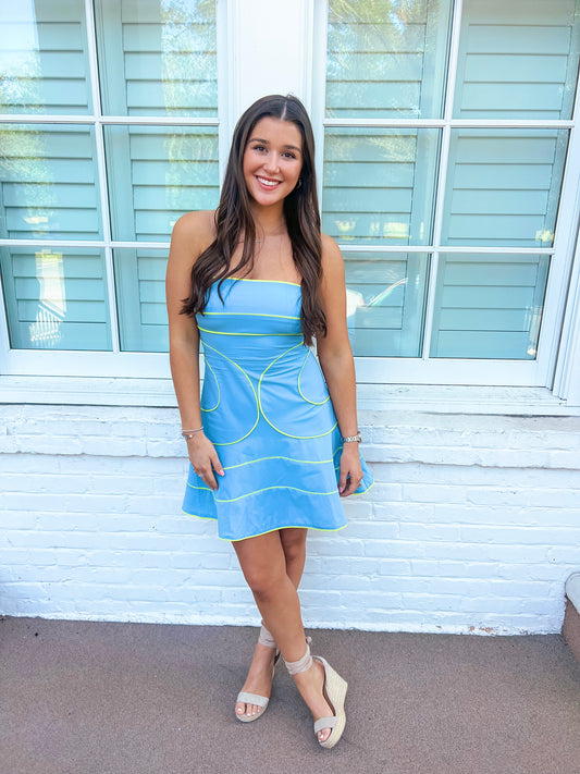 Blair - Blue Mini Dress