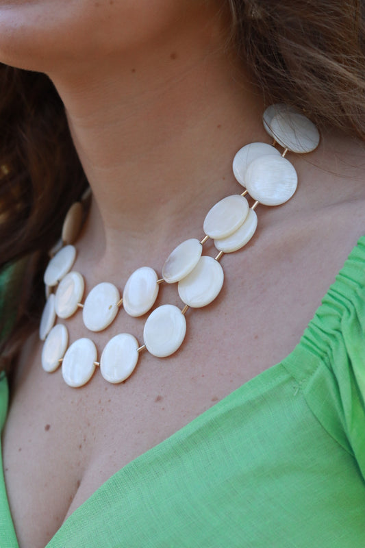 Pearl Disc Necklace