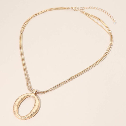 Open Oval Gold Necklace